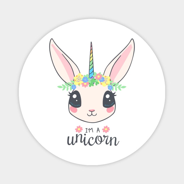 I'm A Unicorn - Bunny Magnet by Humoratologist